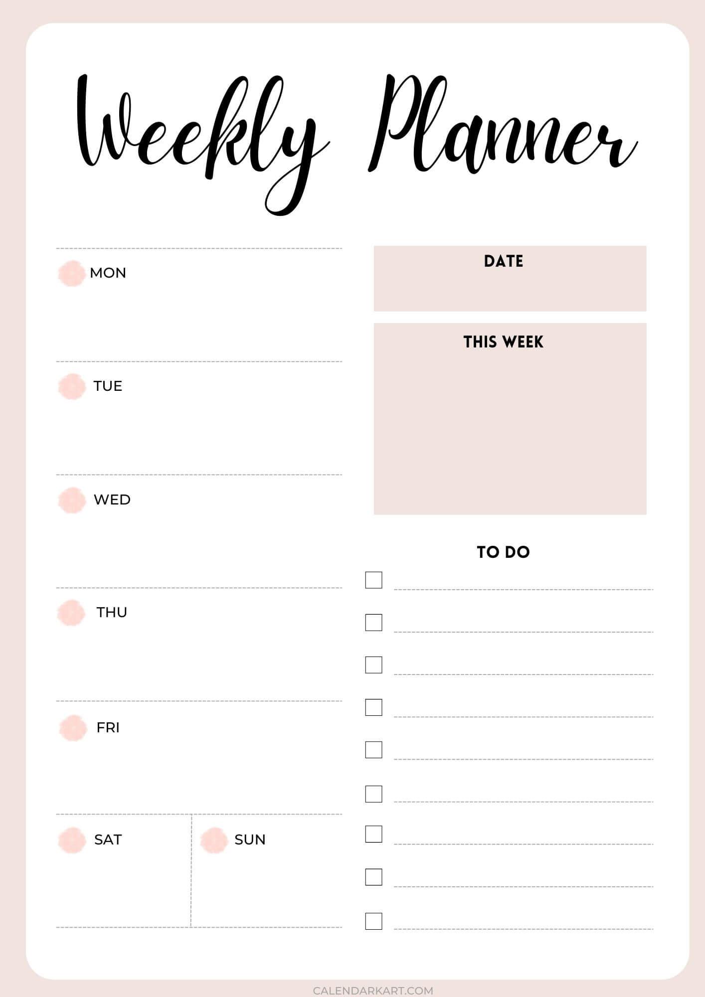 Printable Blank Planner Template 15