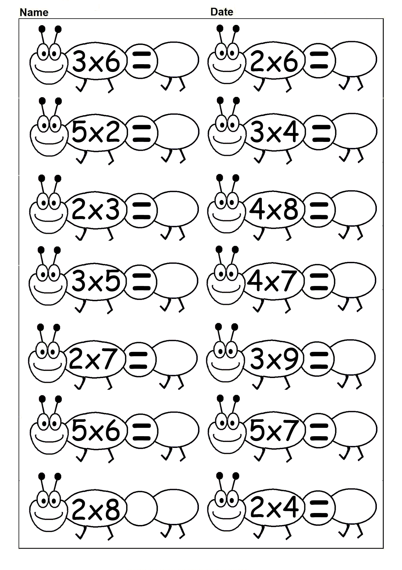 30 Basic Multiplication For Kindergarten