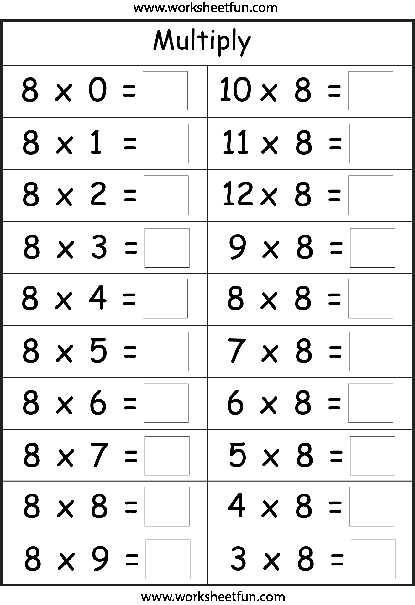 30 Basic Multiplication For Kindergarten