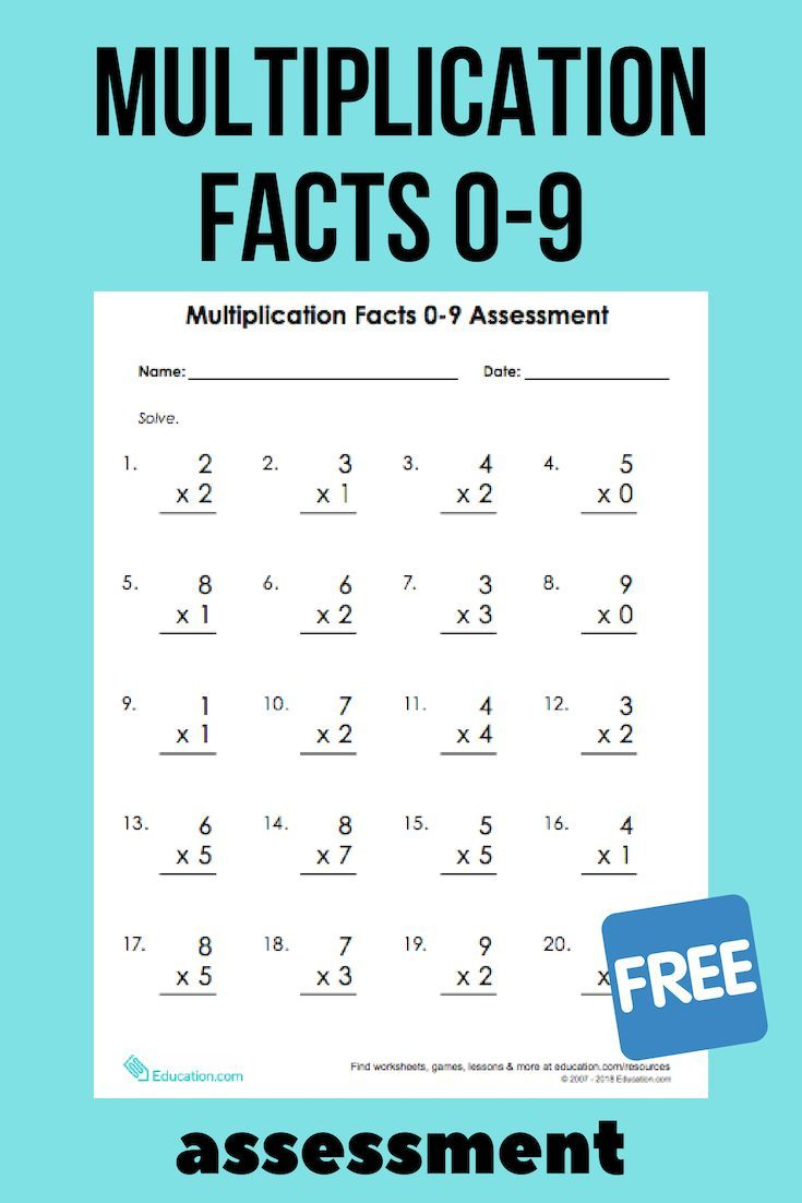 30 Multiplication Table 9 Worksheet