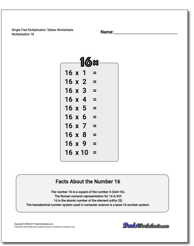 30 Multiplication Table Worksheet 5