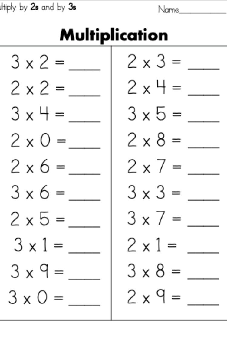 30 Multiplication Table Worksheet 5