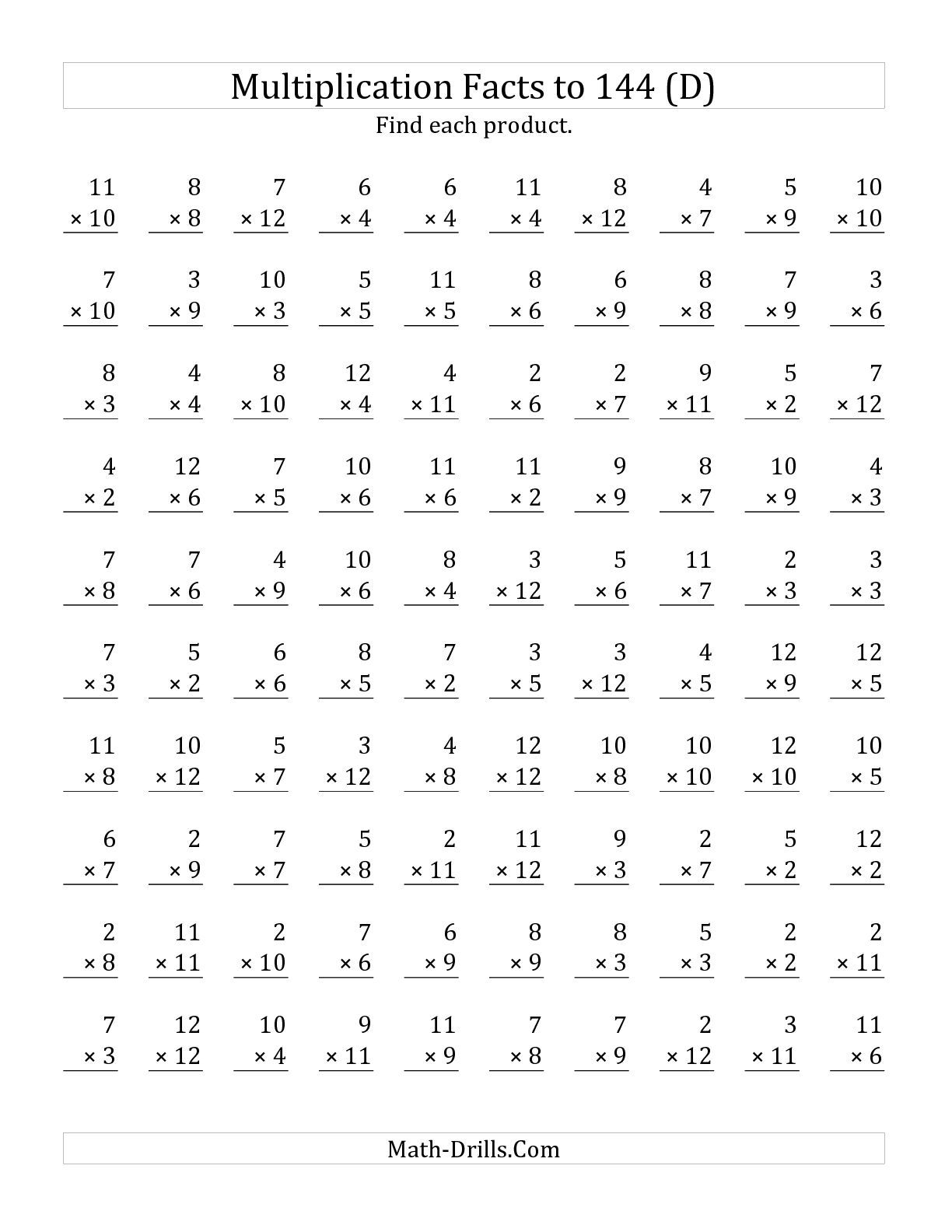 30 Multiplication Table Worksheet 5